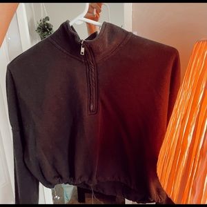Garage zip up cropped sweater
